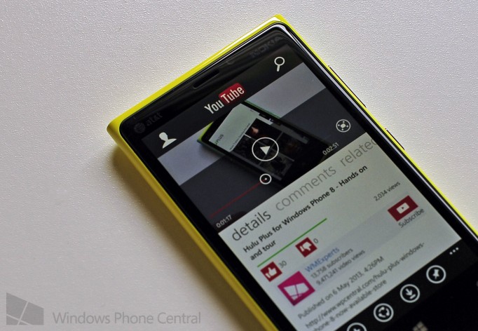 YouTube на Windows Phone 8